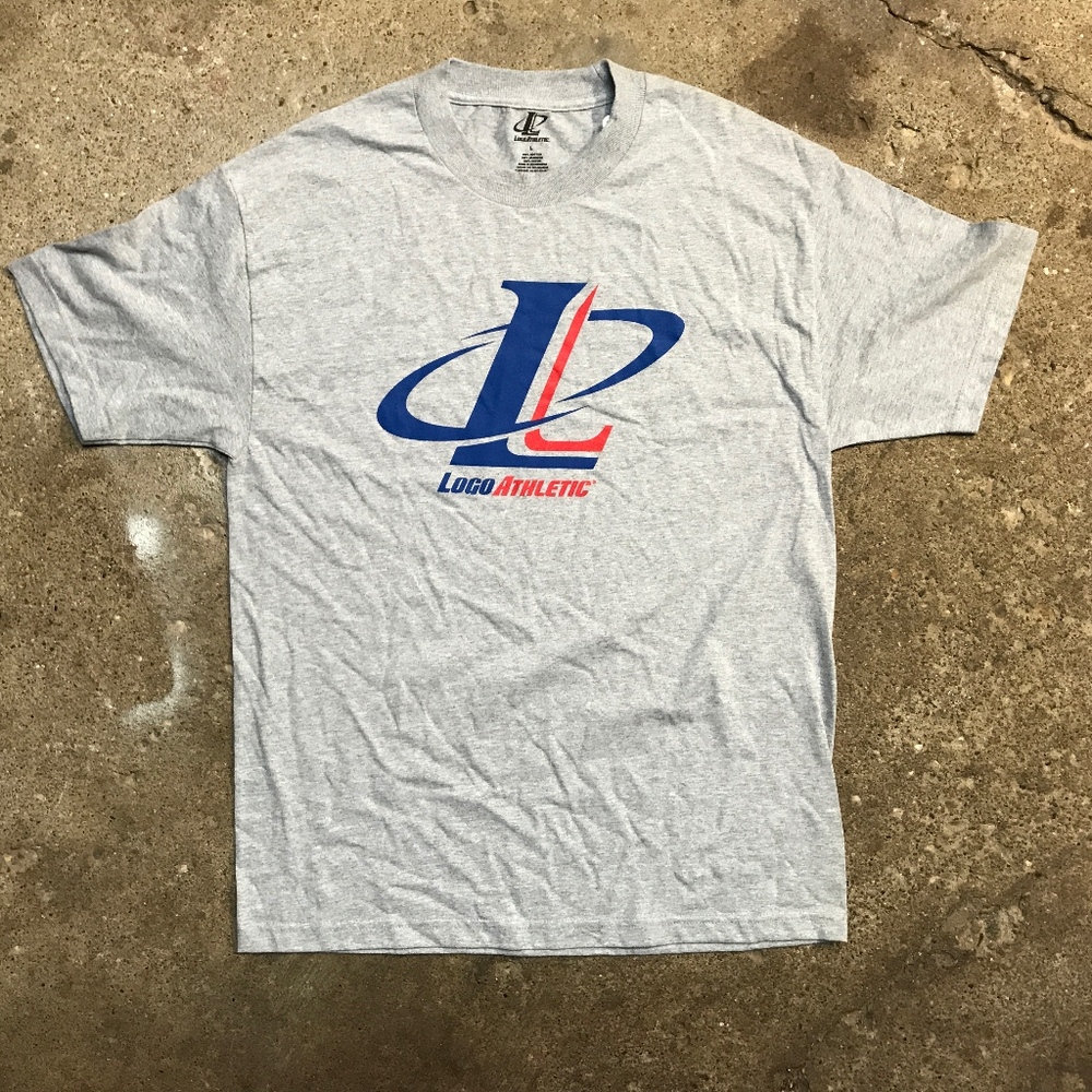 Vintage Logo Athletic T-Shirt Gray L XL